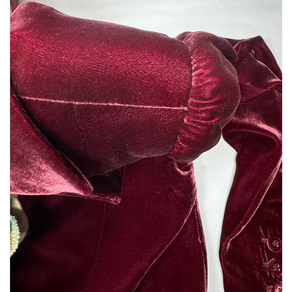 Gorgeous Wine / Burgundy Alfani Velvet Jacket / Blazer in Size 4P - Picture 8 of 11